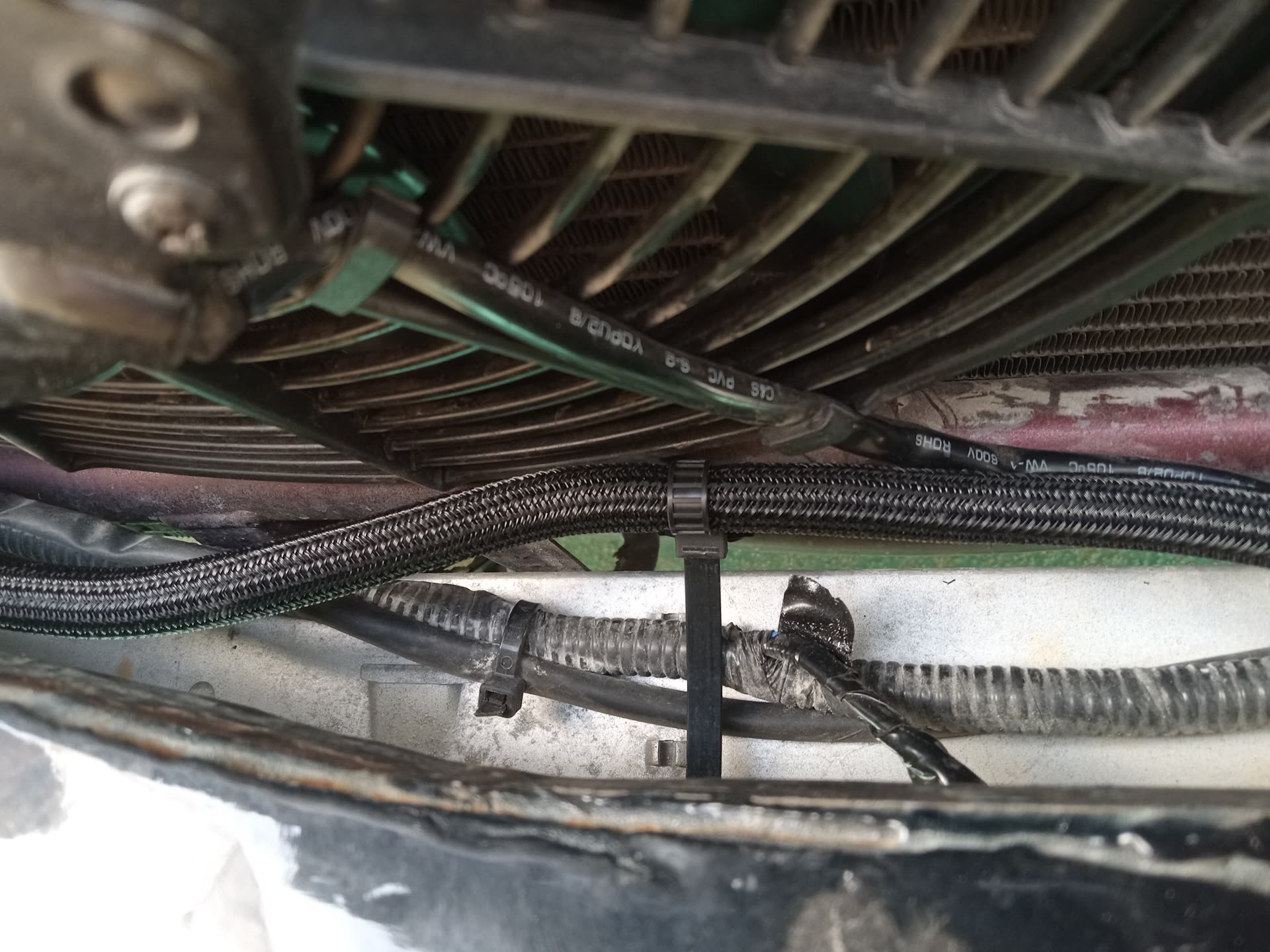Mercedes SLK230 fan controller braided loom finish